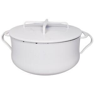 DANSK Kobenstyle RoundPot Casserole w/ Lid in White (?) 2 quart France MCM